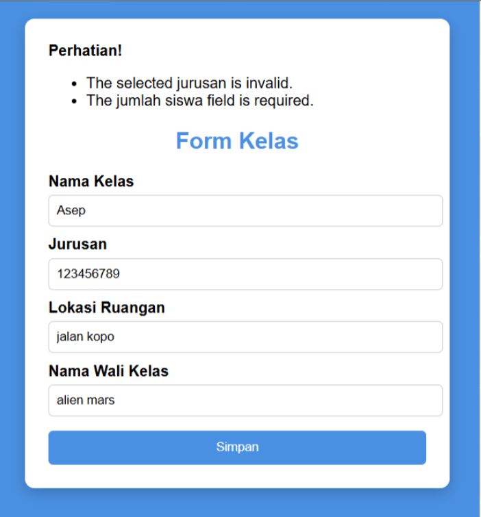 Struktur Tabel phpMyAdmin